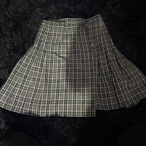 Plaid wrap around kilt skirt